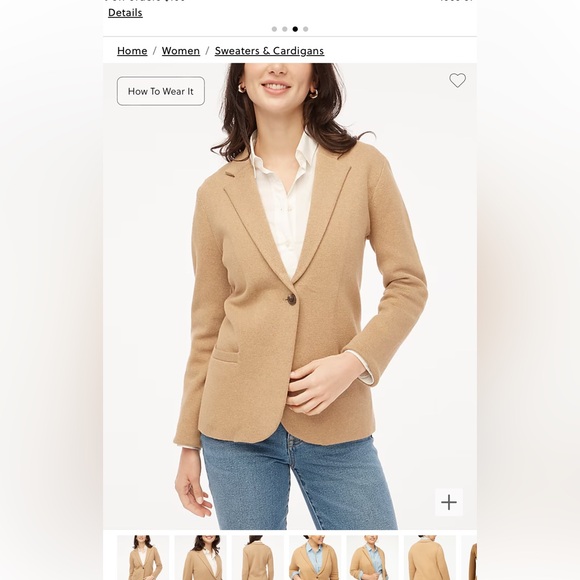 The J Crew Schoolboy sweater blazer XXS - Picture 3 of 4